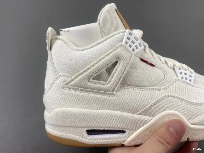 Bmlin Shoes Air Jordan 'White' 4 AO2571-100 x Levi's 0510